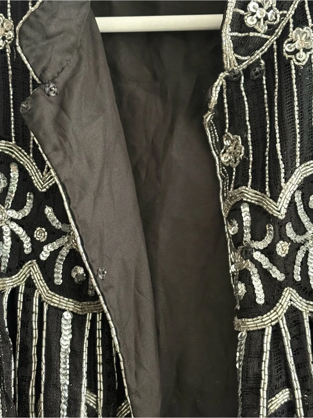 Vintage French Collizioni Hand Beaded & Sequined Duster Jacket
